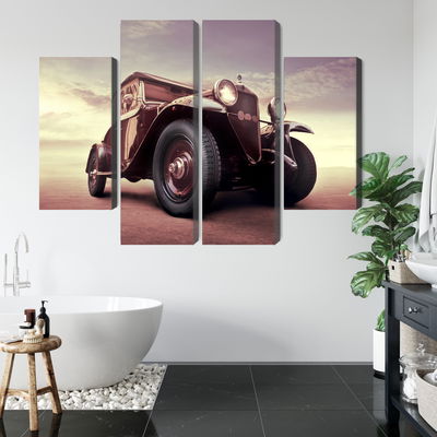 Ljuddämpande tavla - Vintage car with a 3d effect