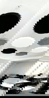 Ljudabsorbering till tak - PES circle ceiling