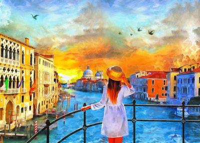 Ljuddämpande tavla - A woman in venice