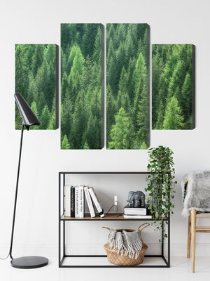 Ljuddämpande tavla - 3d green forest view