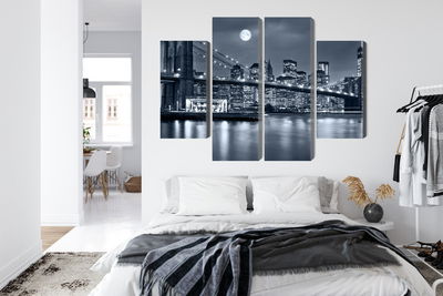 Ljuddämpande tavla - Night panorama of New York