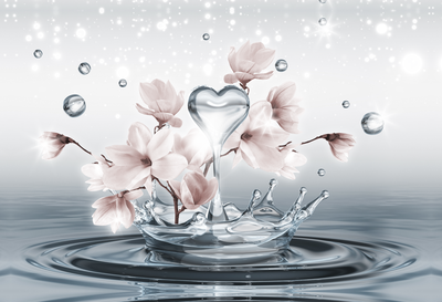 Ljuddämpande tavla - Magnolia flowers and 3d