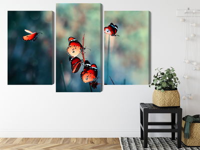 Ljuddämpande tavla - Colorful butterflies