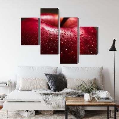 Ljuddämpande tavla - Red apple on a macro scale