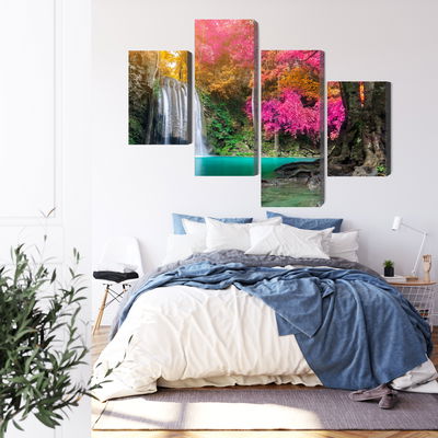 Ljuddämpande tavla - A beautiful forest waterfall