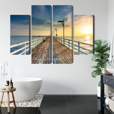 Ljuddämpande tavla - Wooden pier on the baltic sea