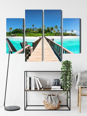 Ljuddämpande tavla - 3d pier in the maldives