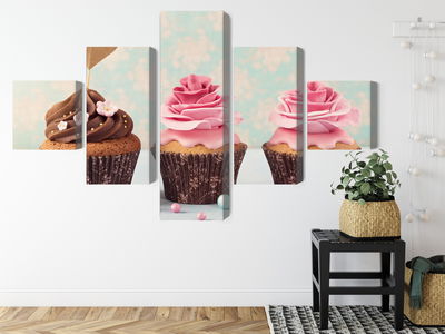 Ljuddämpande tavla - Cupcakes with cream