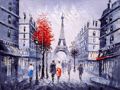 Ljuddämpande tavla - The view of the Paris street