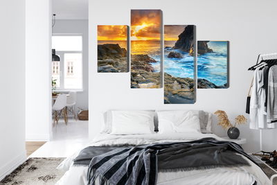 Ljuddämpande tavla - Sunset on the seashore
