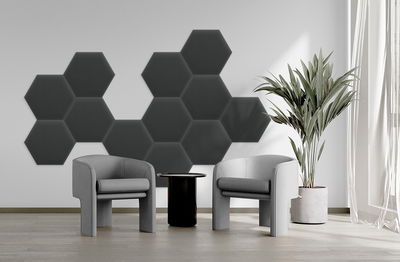 Sekskantet lydabsorber - fløjl