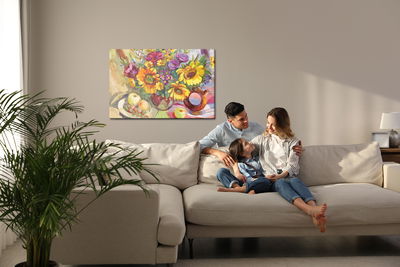 Ljuddämpande tavla - A floral composition as