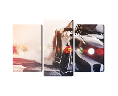 Ljuddämpande tavla - Black drifting 3d car