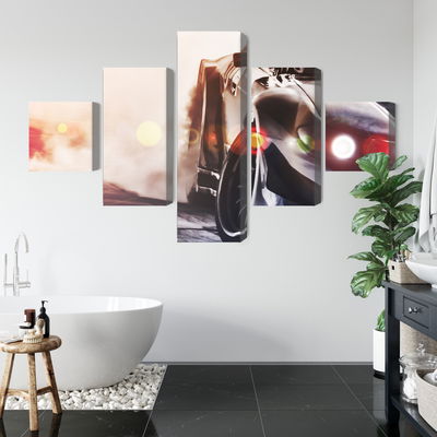 Ljuddämpande tavla - Black drifting 3d car