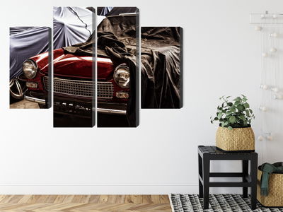 Ljuddämpande tavla - Italian retro car covered