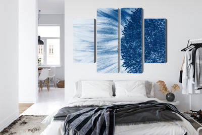 Ljuddämpande tavla - Blue sunflower on a macro