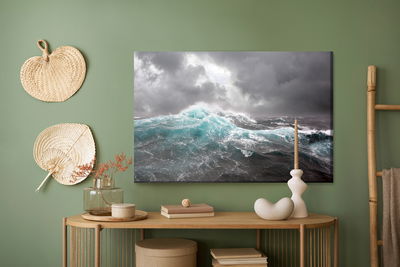 Ljuddämpande tavla - Sea and gray clouds