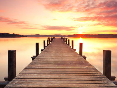 Ljuddämpande tavla - Sunset on the pier
