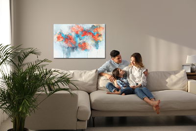 Ljuddämpande tavla - Watercolor poppies