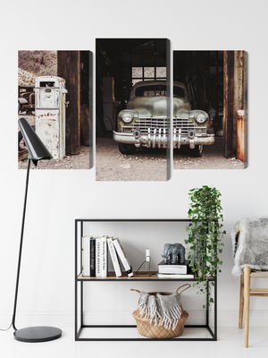 Ljuddämpande tavla - Old car in vintage style