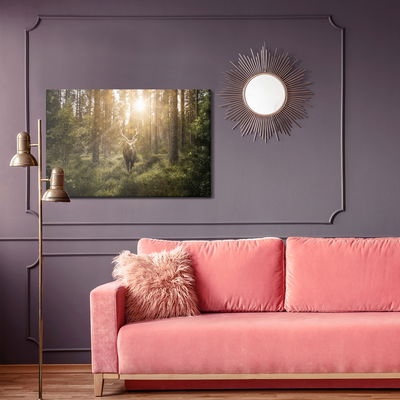 Ljuddämpande tavla - Deer and the sun's rays