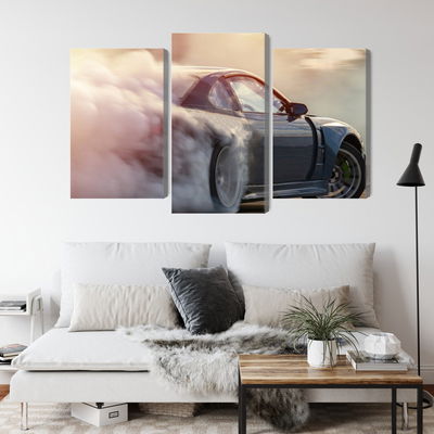 Ljuddämpande tavla - Sports car in a cloud