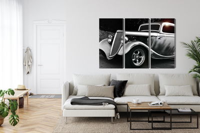 Ljuddämpande tavla - Vintage style hot rod car