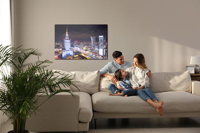 Ljuddämpande tavla - Warsaw at night