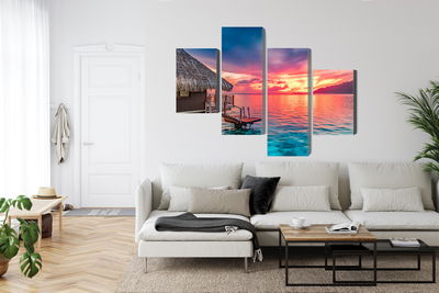 Ljuddämpande tavla - Sunset over the south pacific