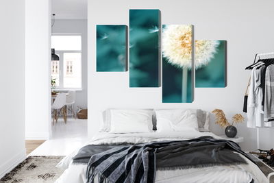Ljuddämpande tavla - Dandelion flower close up 3d