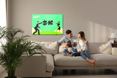 Ljuddämpande tavla - Pair connecting a vintage