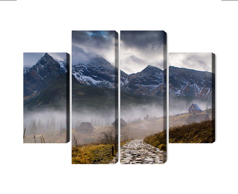 Ljuddämpande tavla - Misty landscape with hala