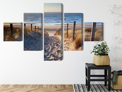 Ljuddämpande tavla - North sea beach 3d