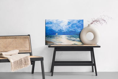 Ljuddämpande tavla - Dark clouds over the sea