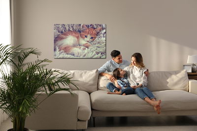 Ljuddämpande tavla - Little kitten as painted