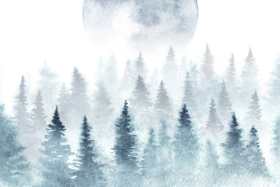 Ljuddämpande tavla - The moon over the misty