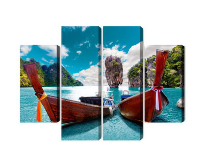 Ljuddämpande tavla - Boats at the andaman sea