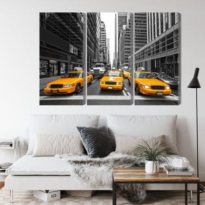 Ljuddämpande tavla - Yellow taxis in New York city