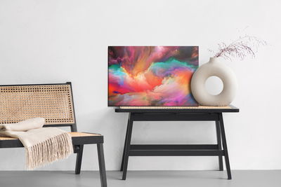 Ljuddämpande tavla - Abstract colorful swirls