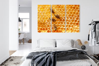 Ljuddämpande tavla - Bees on the honeycomb