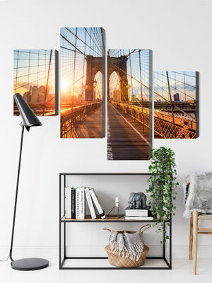 Ljuddämpande tavla - Brooklyn bridge in New York