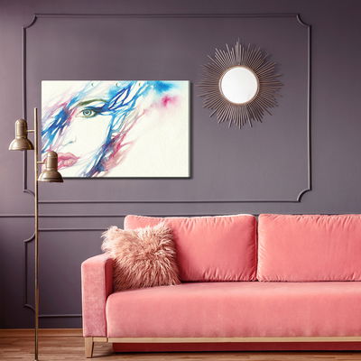 Ljuddämpande tavla - Watercolor woman face