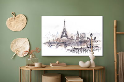 Ljuddämpande tavla - Beautiful city Paris