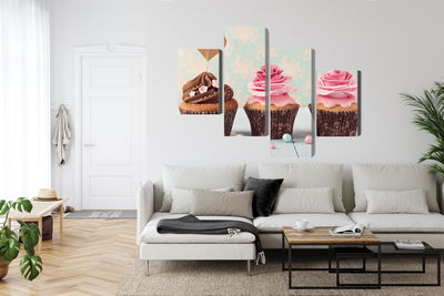 Ljuddämpande tavla - Cupcakes with cream