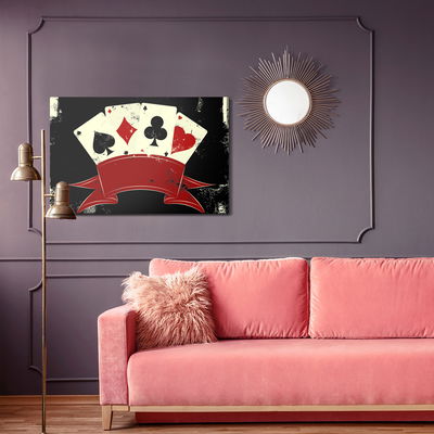 Ljuddämpande tavla - Vintage card symbols