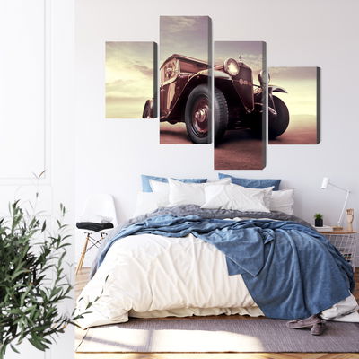 Ljuddämpande tavla - Vintage car with a 3d effect