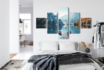 Ljuddämpande tavla - Lake braies in the italian