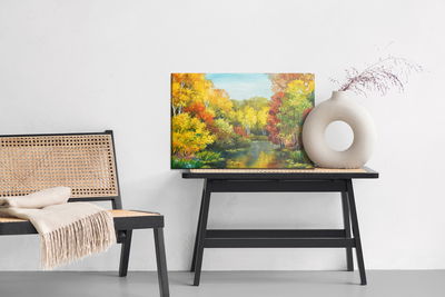 Ljuddämpande tavla - Forest in autumn colors