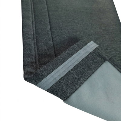 Close-up of SilentDirect Acoustic Wall Textile with Velcro fastening and fabric edge
