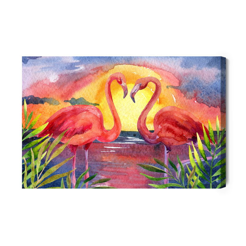 Ljuddämpande tavla - Pink birds